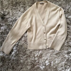 & Other Stories Beige Button-Up Cardigan